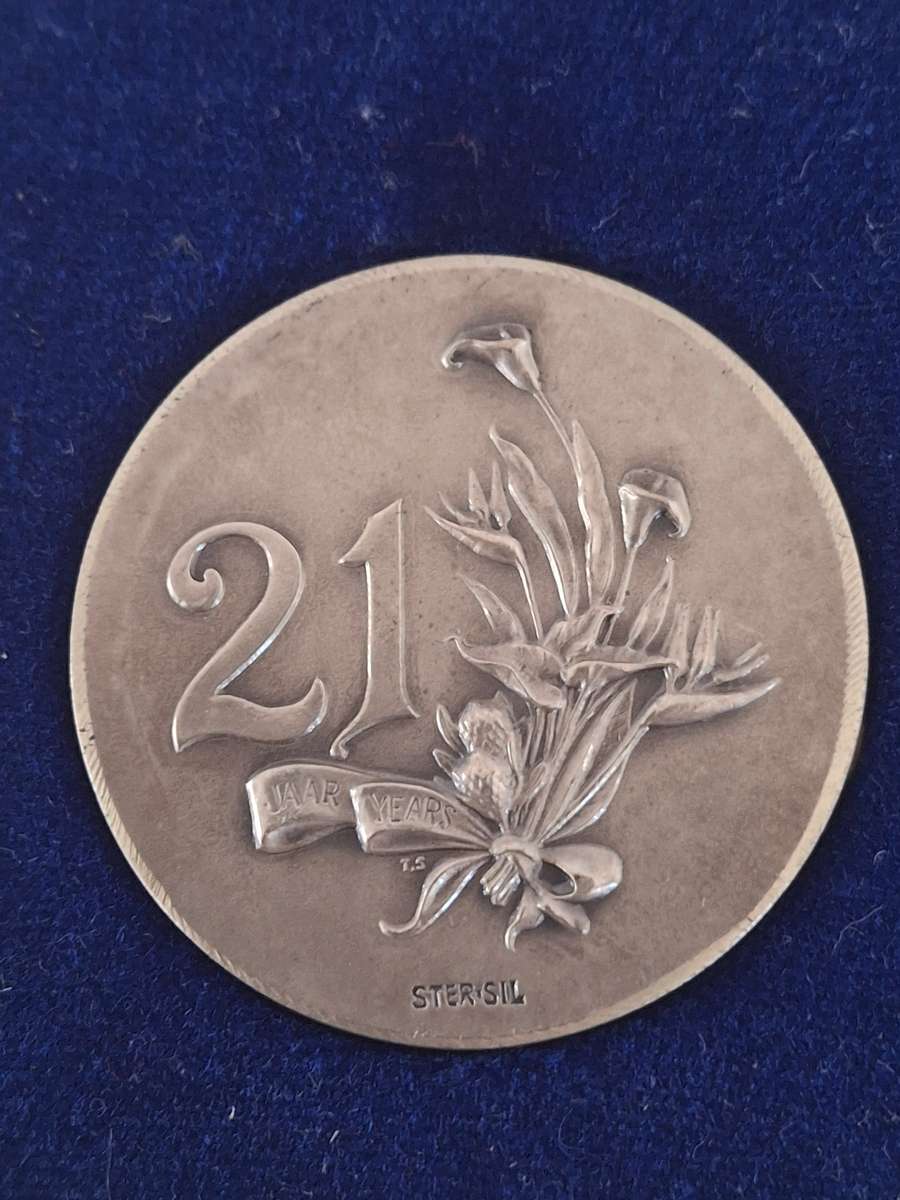 1971 TRANSVAAL NUMISMATIC SOCIETY MEDALLION - IN ITS ORIGINAL S.A.M. BOX