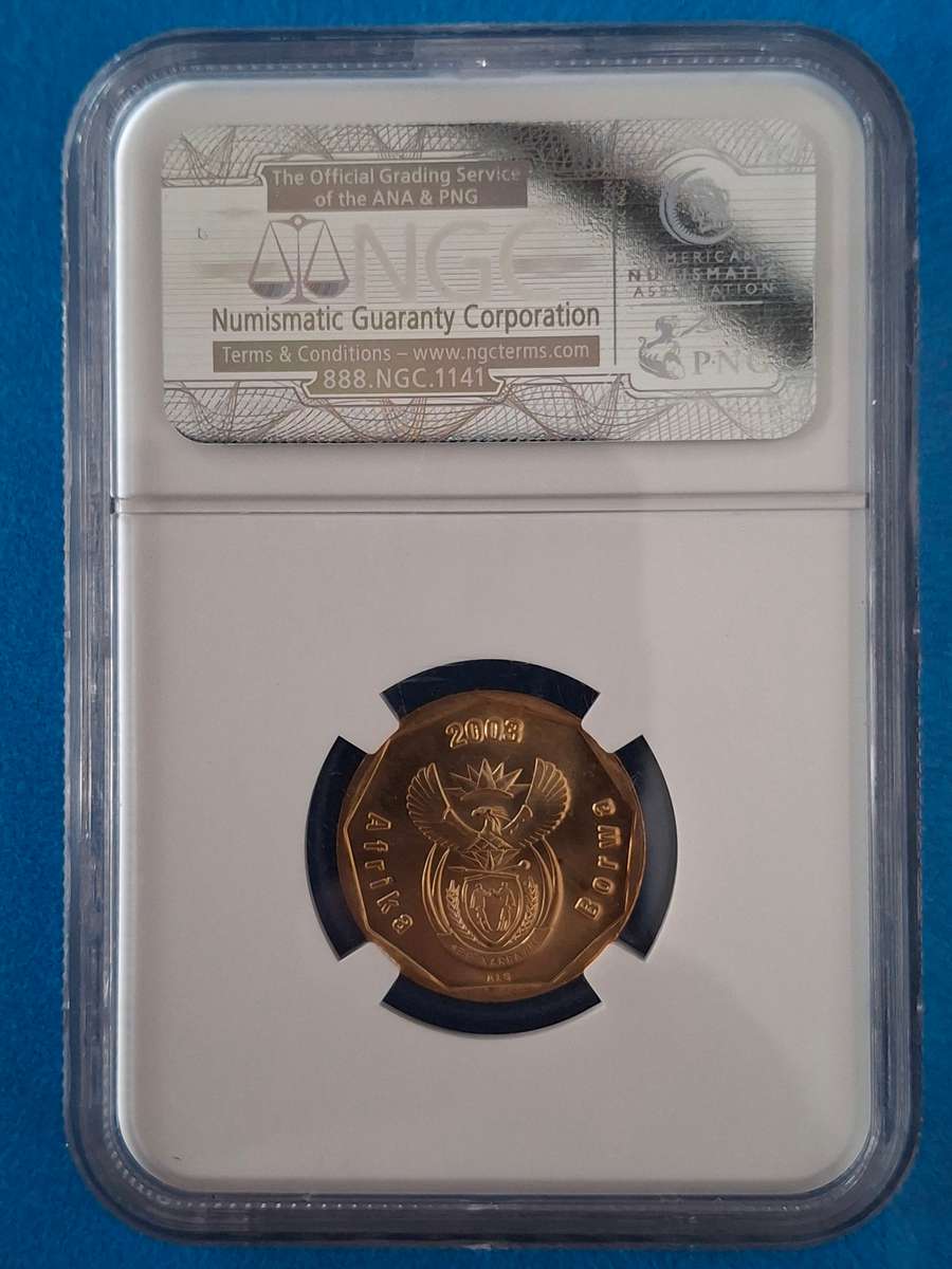 MS 65 - 2003 RSA 50 Cents - CRICKET