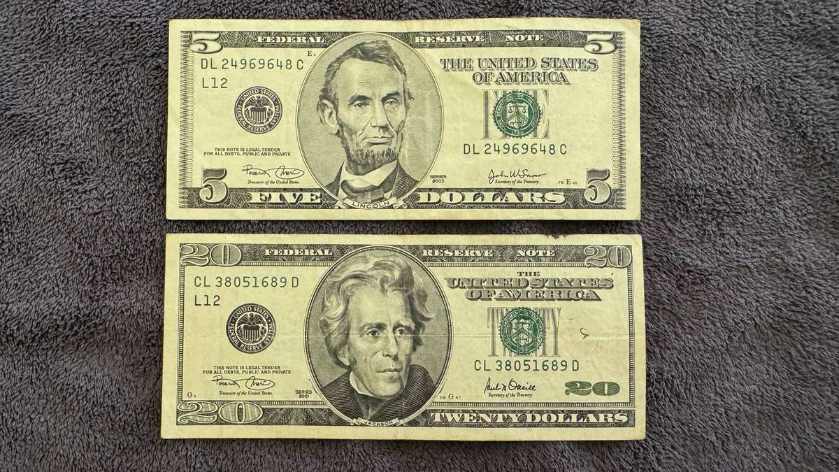 Mixed Note collection in protective sleeves - Includes some RSA notes as well
