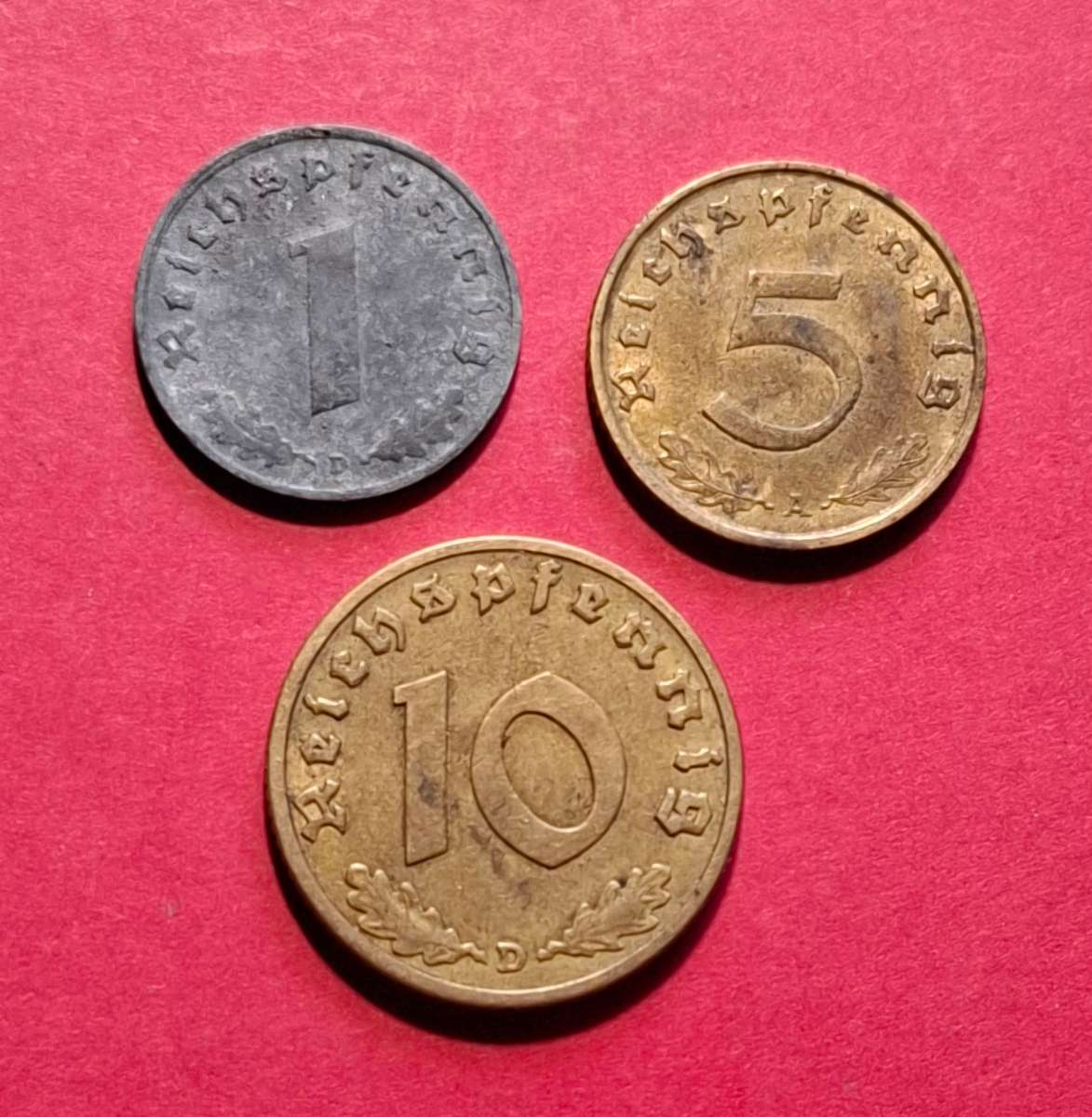 DEUTSCHES REICH Reichspfennig collection (zinc & bronze) different types & denominations (Germany)