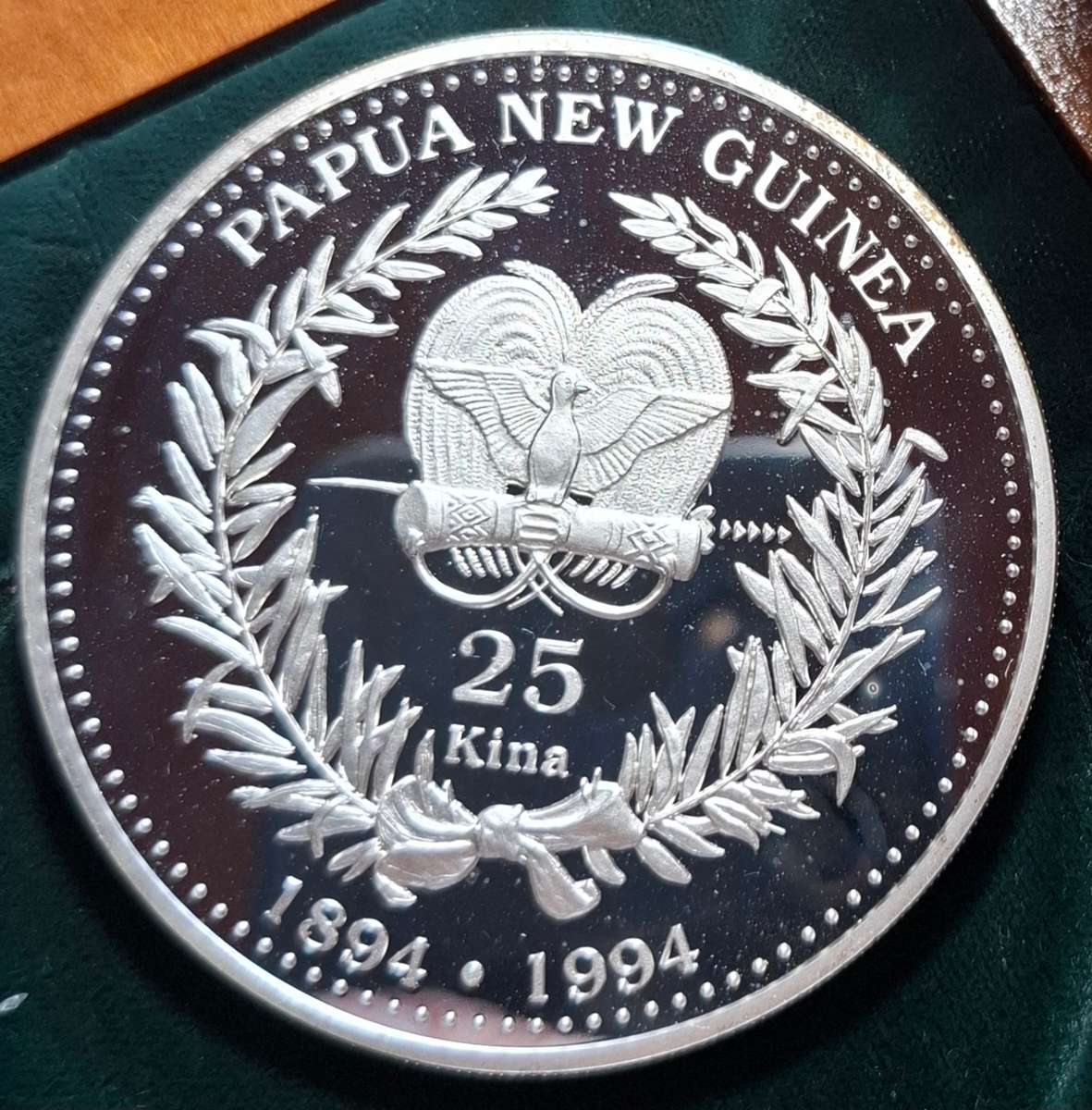 PAPUA NEW GUINEA 25 Kina 1994, 4.0444 oz silver, 900/1000 Ag, rare Proof coin