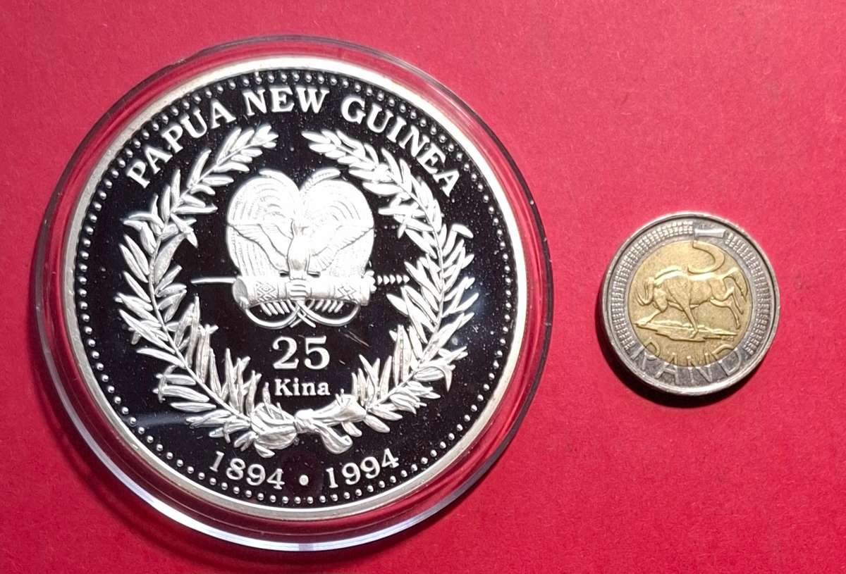 PAPUA NEW GUINEA 25 Kina 1994, 4.0444 oz silver, 900/1000 Ag, rare Proof coin