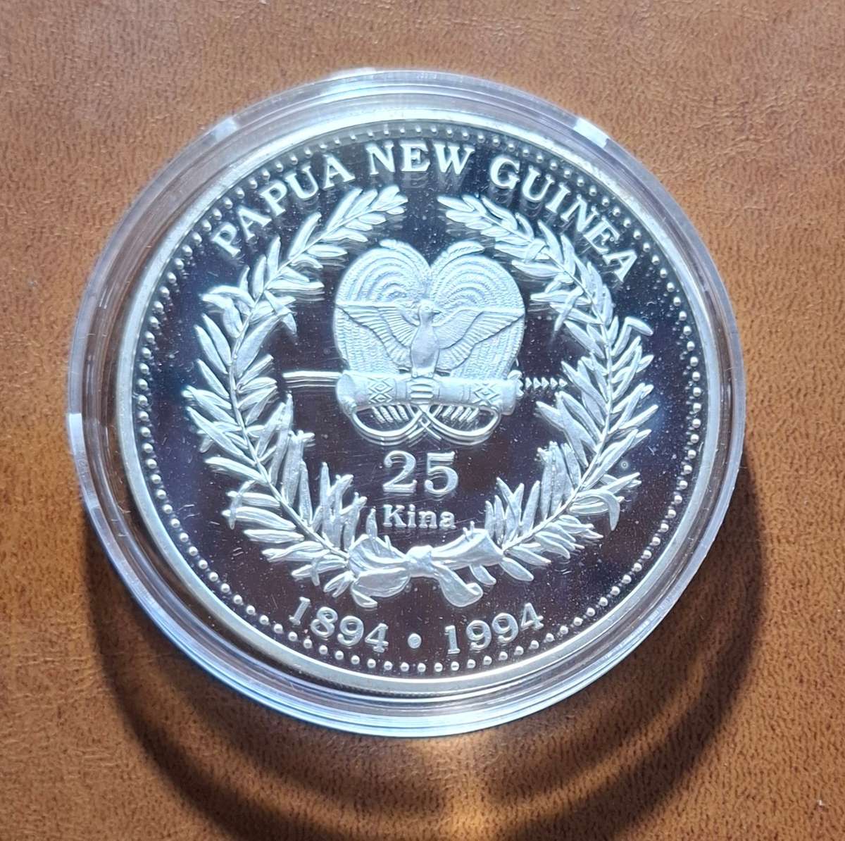 PAPUA NEW GUINEA 25 Kina 1994, 4.0444 oz silver, 900/1000 Ag, rare Proof coin