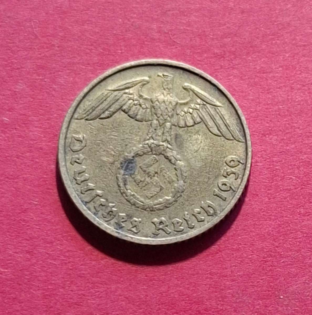 DEUTSCHES REICH 5 Reichspfennig 1939 B (Germany) - collectible condition!