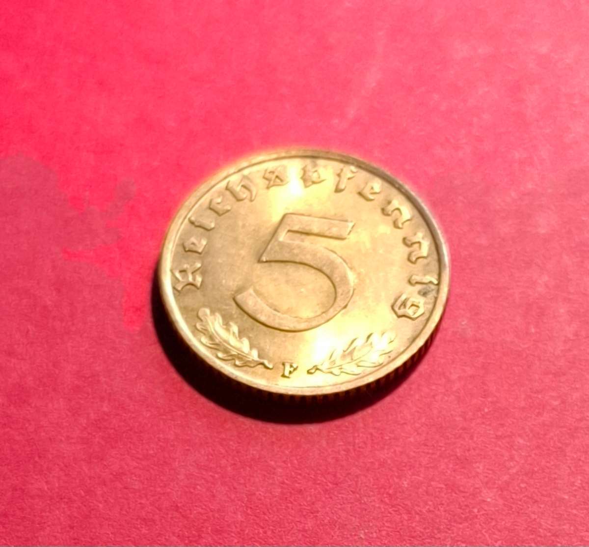 DEUTSCHES REICH 5 Reichspfennig 1939 F (Germany) - superb condition!!