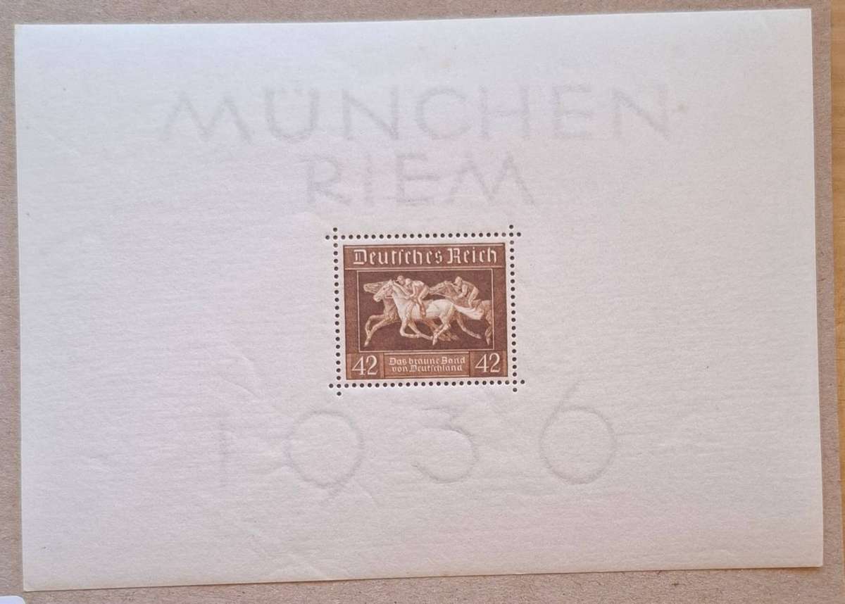 DEUTSCHES REICH Block 4 München Riem, Das Braune Band 1936, Mi 621, mint (**)