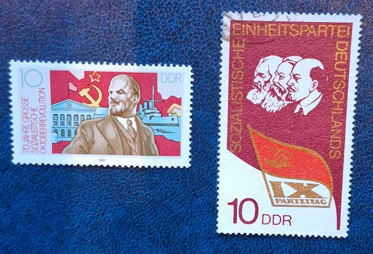 Germany DDR 1987 Stamps Commemorating Communist Leaders Lenin et al. Mint (**) and VFU