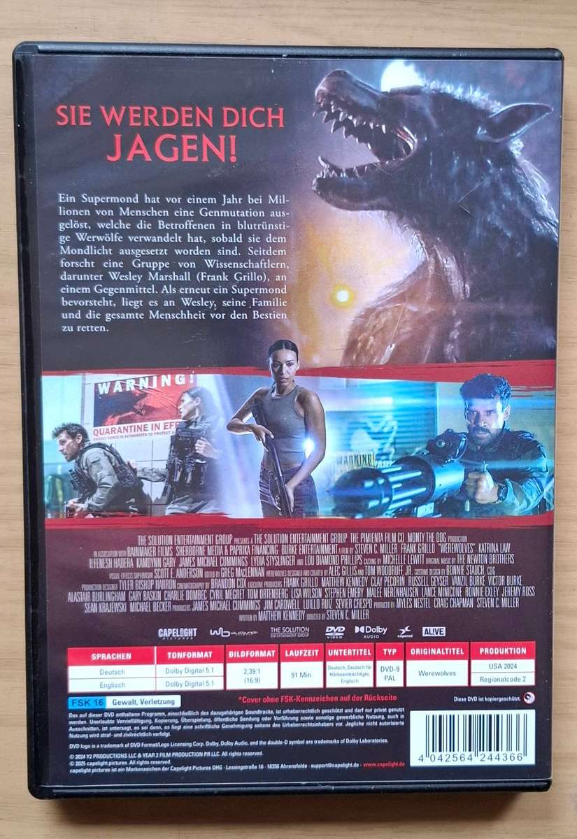 WEREWOLVES cult horror, original DVD as new