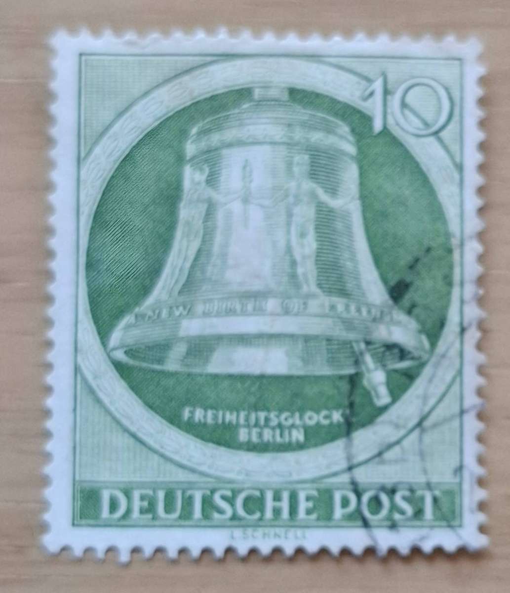 GERMANY Berlin (West), 10 Pfennig 1951, Freiheitsglocke, Mi 83, hinged