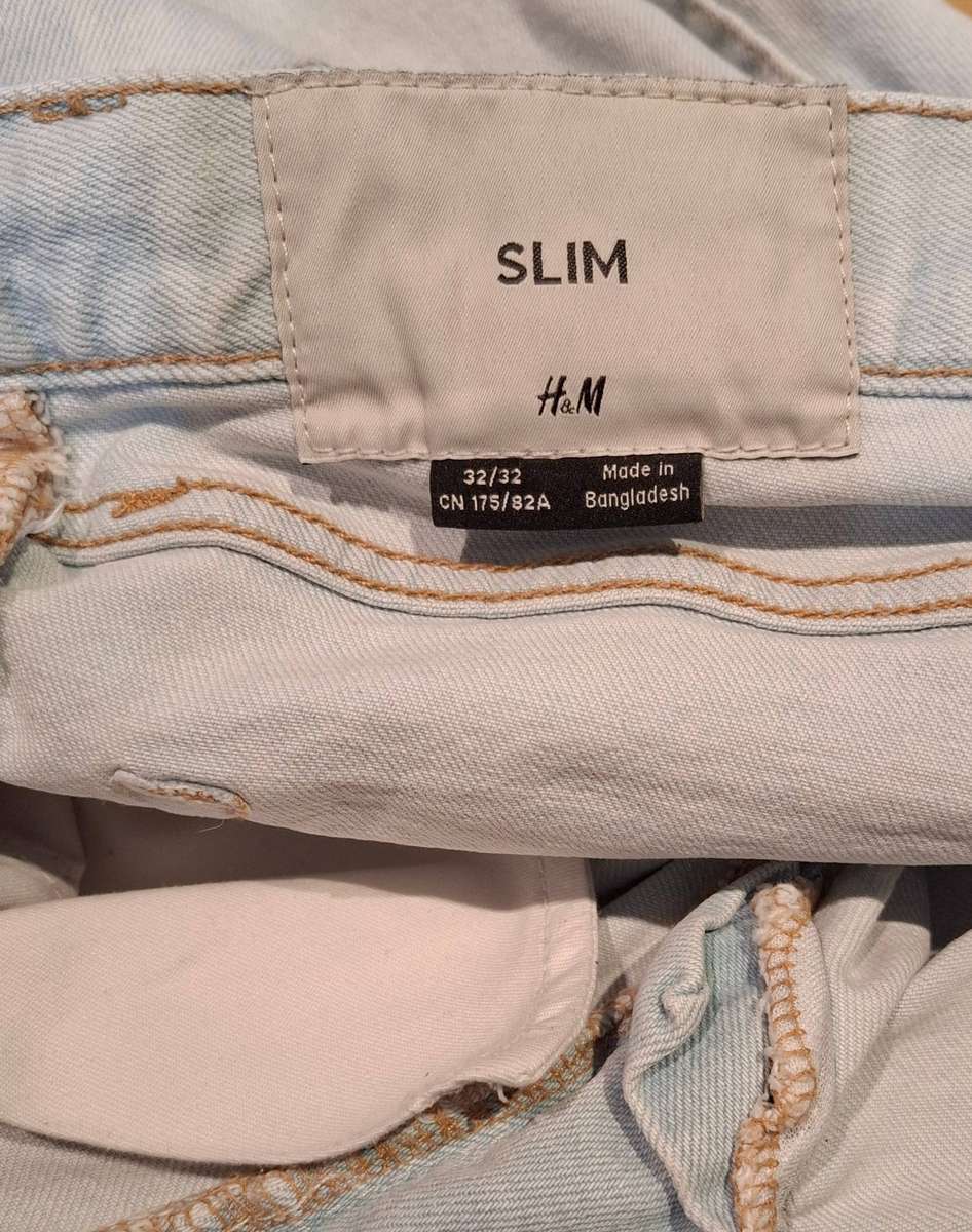 original H&M Jeans, slim, size 32/32, light blue - as new