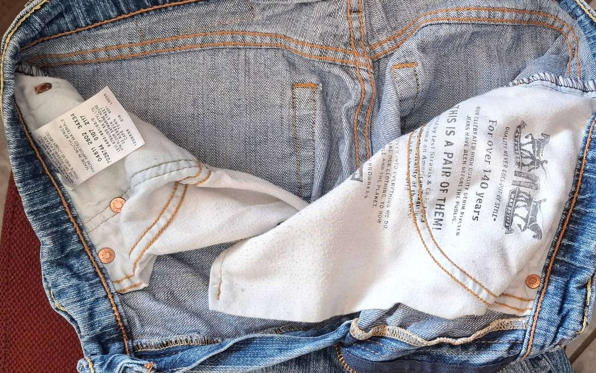 original LEVIS Jeans 511, slim, stretch, thin denim, size 34/34, blue, very fine condition