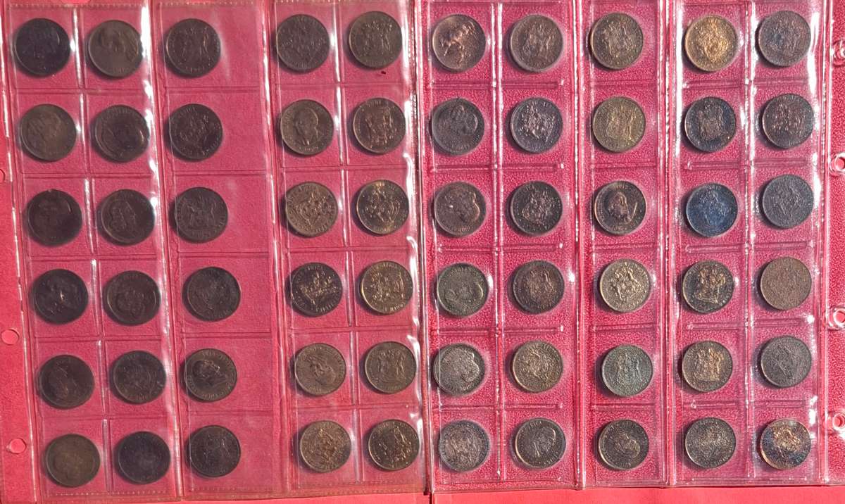 SOUTH AFRICA huge lot of cent coins 1960s to 1980s, several coins UNC - view photos for details
