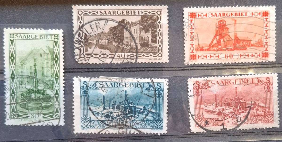 DEUTSCHES REICH Saargebiet, partial from Mi 108-121
