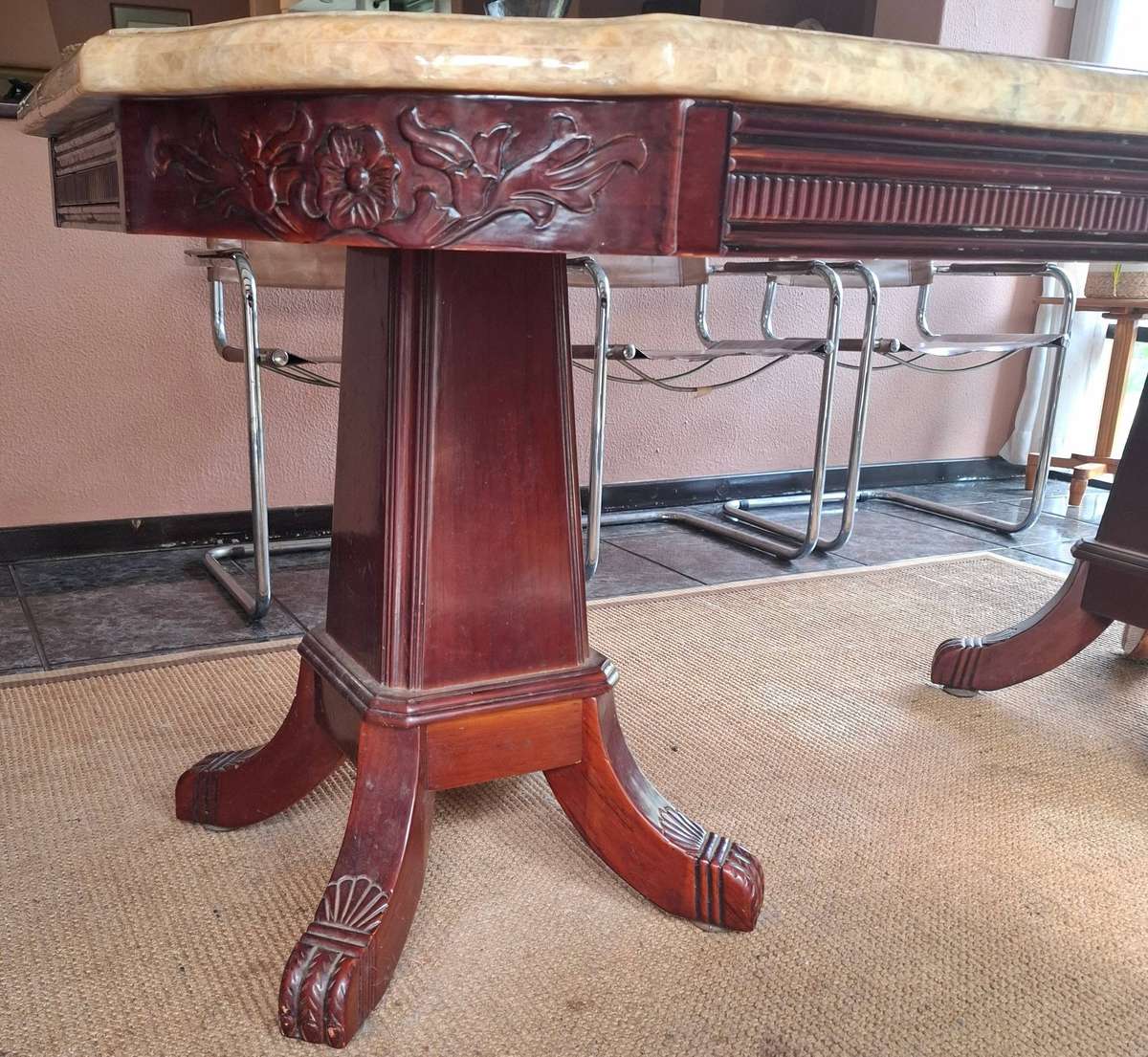 Dinner table, granite table top, timber frame -  PICK UP ONLY (Pretoria East)