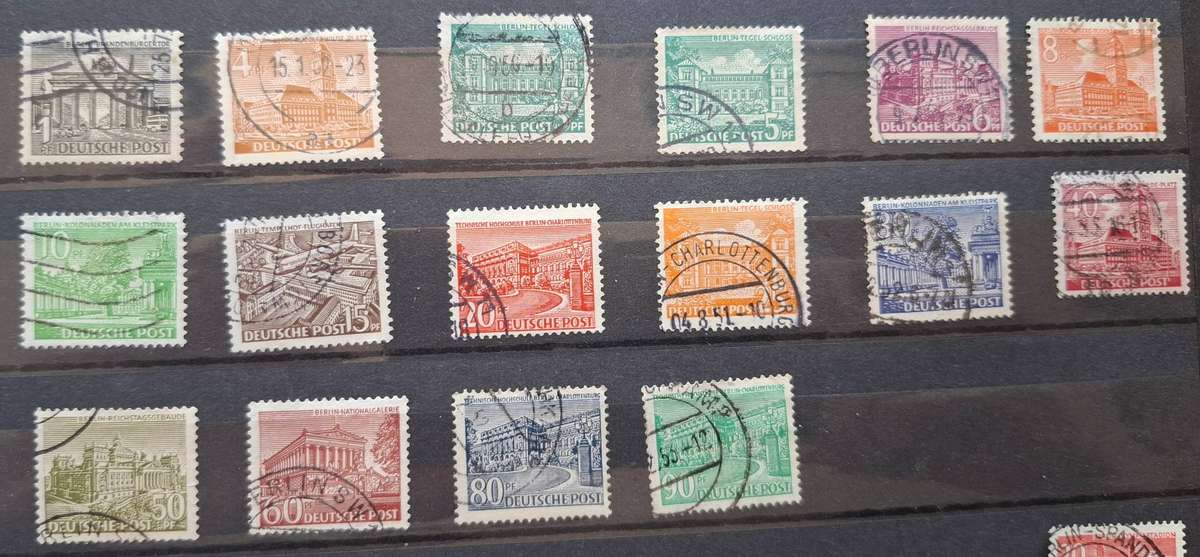 DEUTSCHLAND Berlin (West) 1949, Mi 42-56, complete Pfennig set, mostly UNHINGED