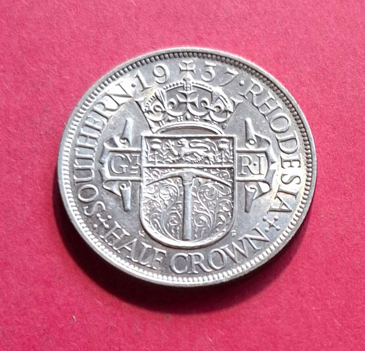 Half Crown 1937 SOUTHERN RHODESIA - numismatic collectible in silver