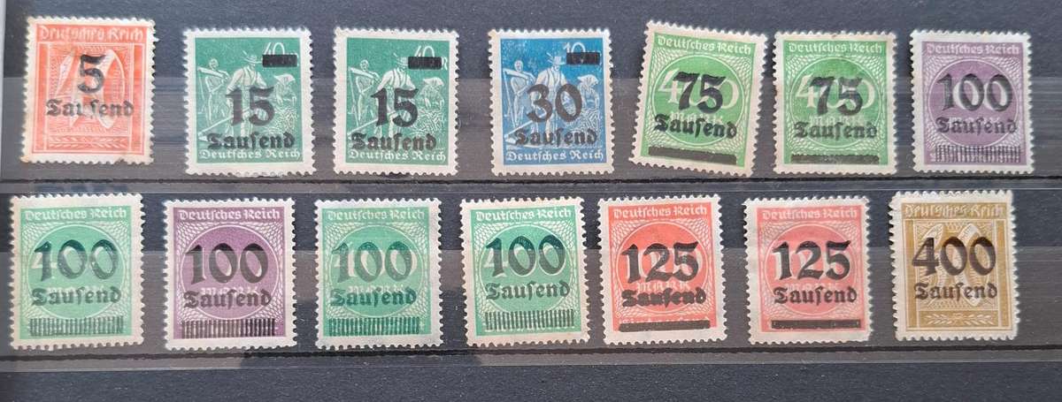 DEUTSCHES REICH - Germany, lucrative stamp lot - Weimar Inflation overprints
