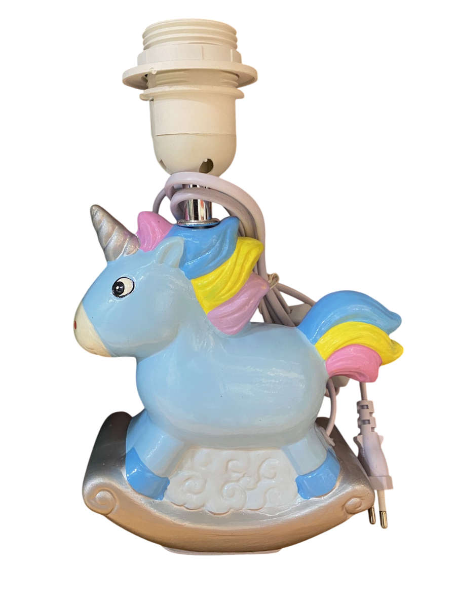 BABY NURSERY UNICORN BEDSIDE LAMP WITH LAMPSHADE