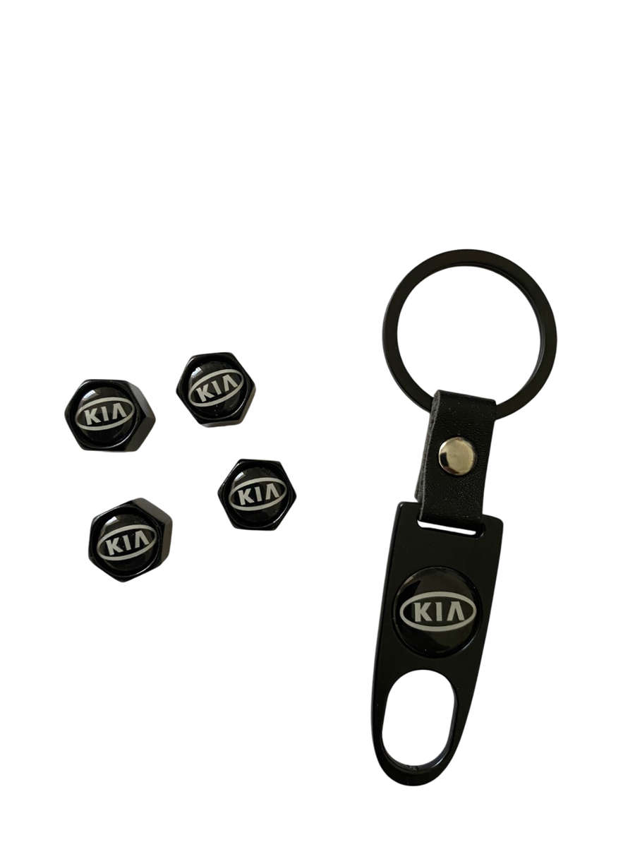 Tyre Valve Caps and keyring KIA
