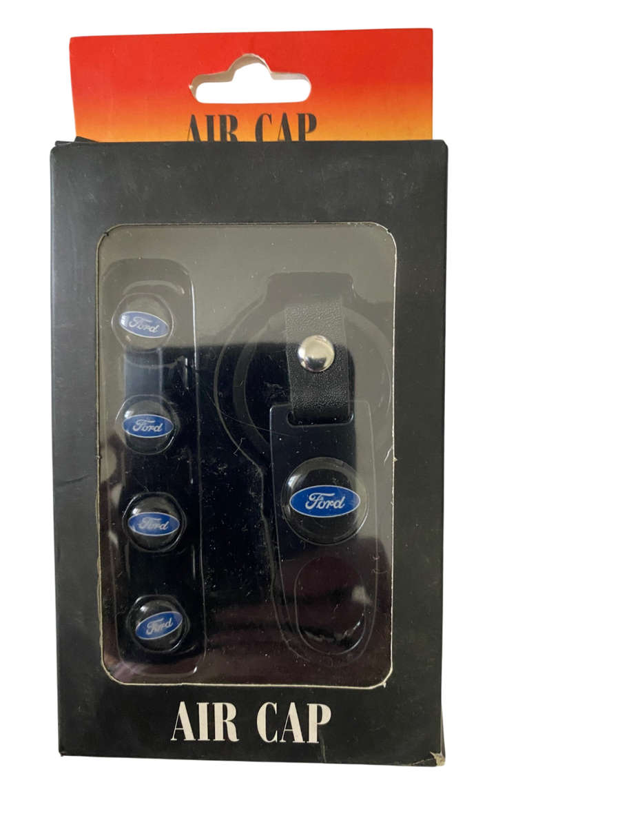 FORD VALVE CAPS AND KEYRING SET