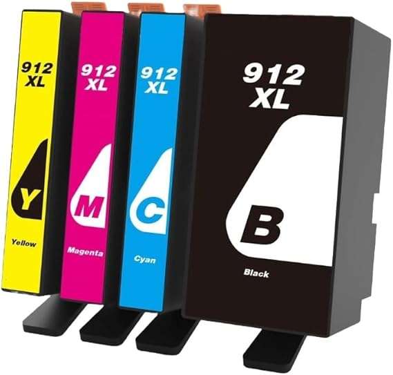 HP 912XL compatible   ink cartridge cyan/magenta/yellow/black