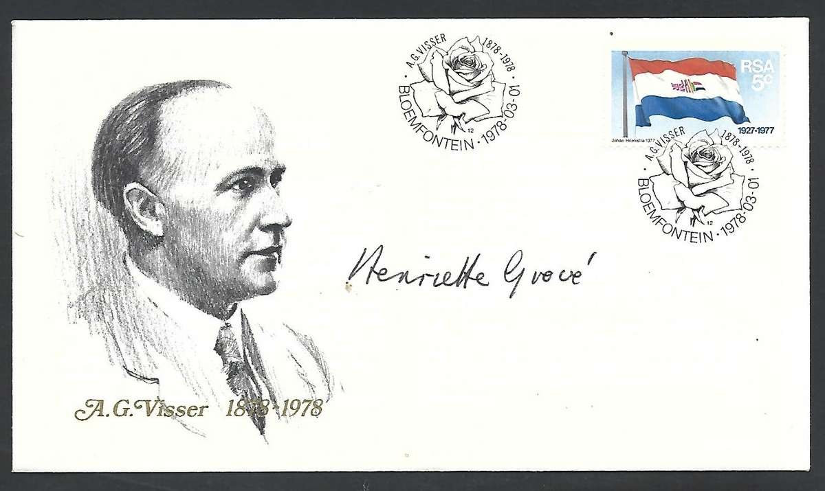 RSA- FDC- Variety- Signed by Afrikaans  writer- Henriette Grove
