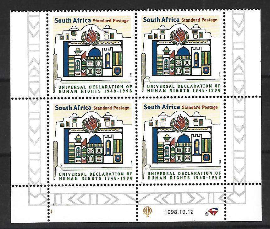 RSA- SACC 1182 - human rights - 1 x control block - **MINT
