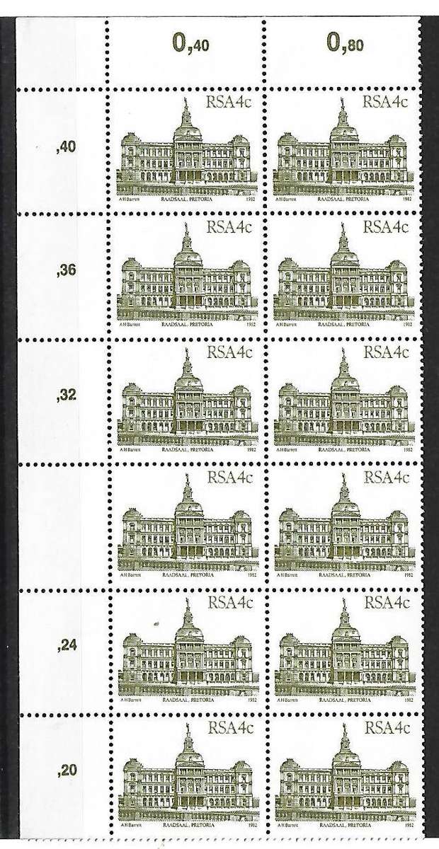 RSA- 4th Definitive Building series - Variety - Missing  ",28"