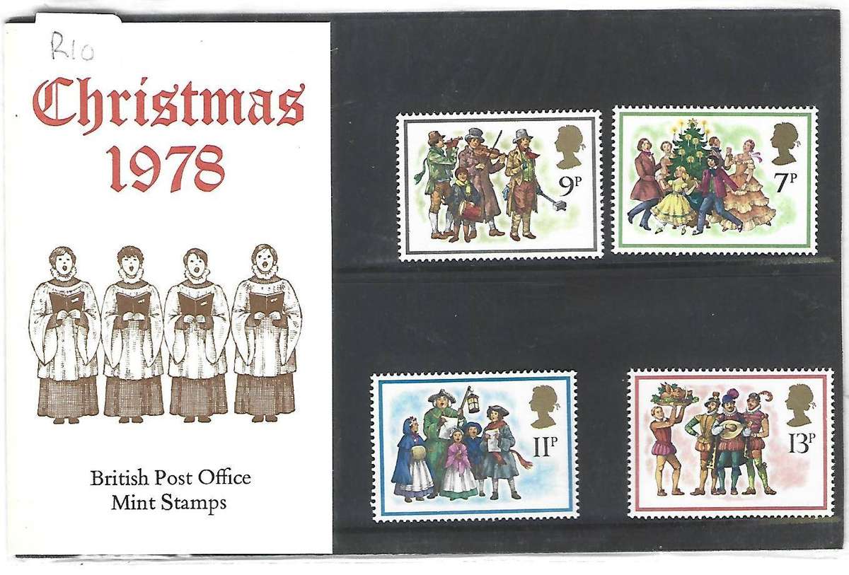 Great Britain-  card with Christmas 1978 stamps