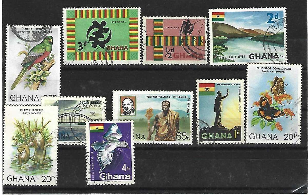 Ghana- Set of used hinged stamps
