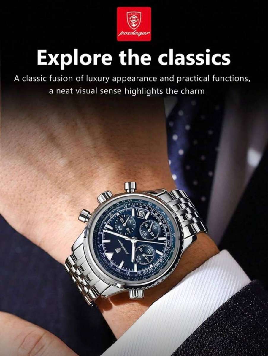 Poedagar 960 Fashion Mens Quartz Watch