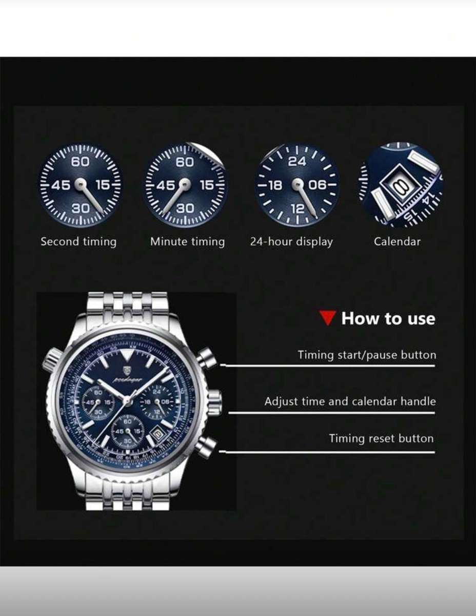 Poedagar 960 Fashion Mens Quartz Watch