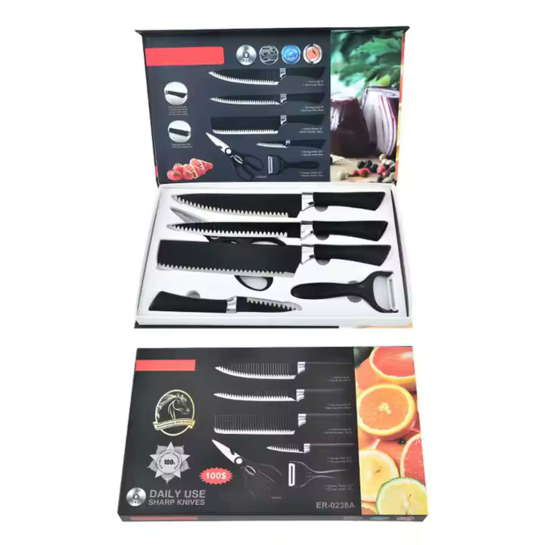 6-Piece Premium Knife Set with Non-Stick Coating
