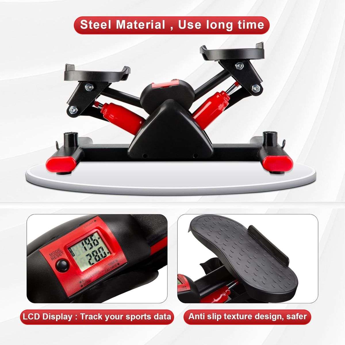 Stair Steppers for Exercise Mini Stepper Exercise Machine With Ropes