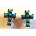 Sterling Silver & Genuine Turquoise  Earrings