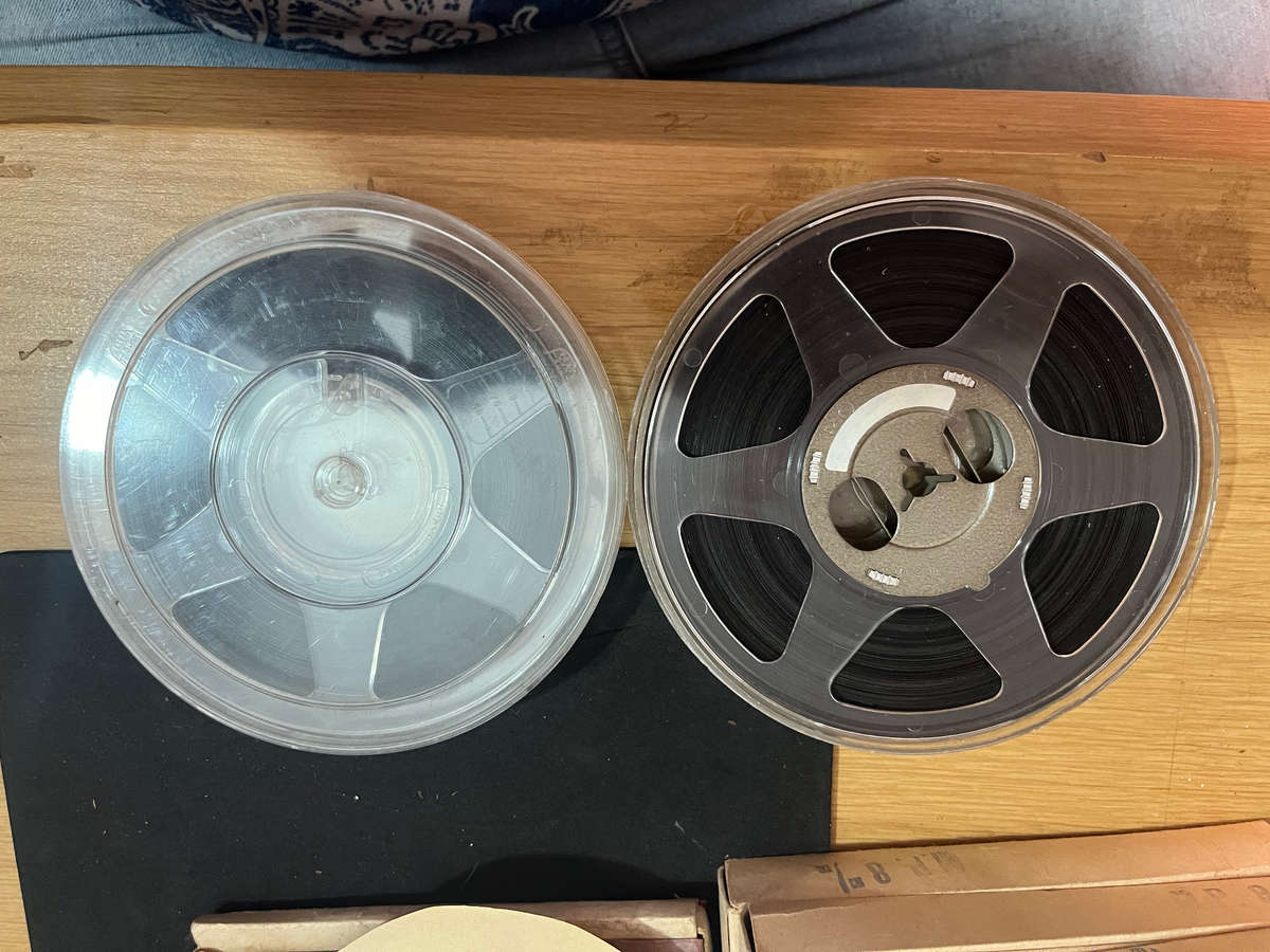 Boite VIntage Ciname Projection Bobines Spools Posso Parris, Boites Cans