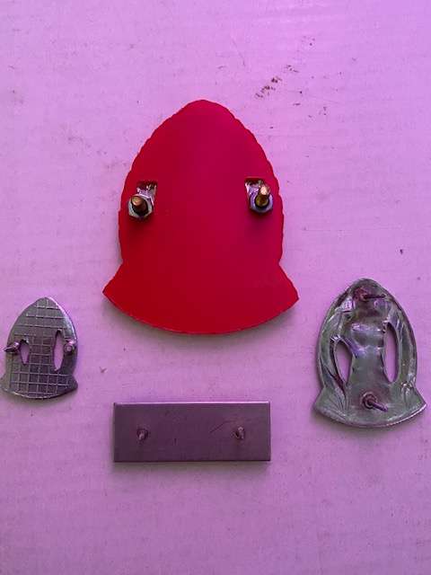 SA Armoured Corps collar, cap and pocket badge with Bar All Pins