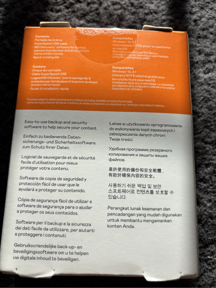 Western Digital 1 TB external hard drive