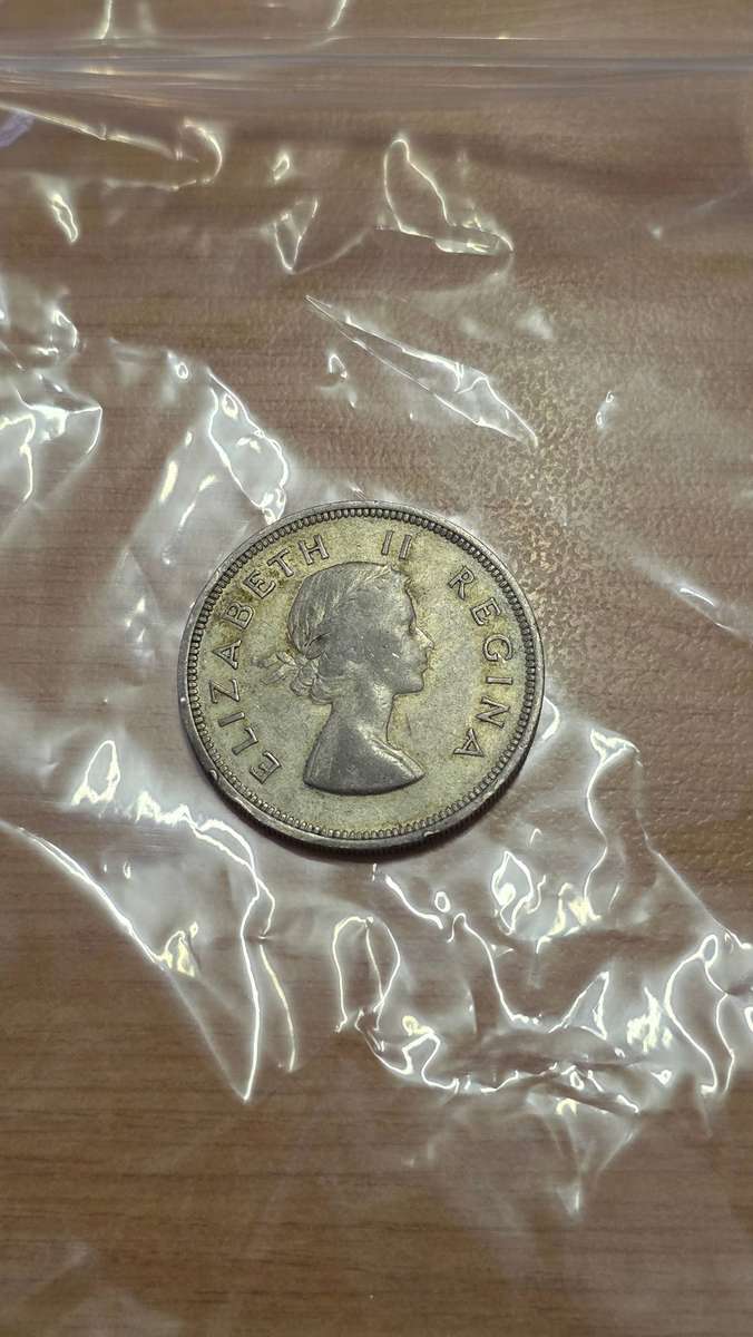 1958 SA 2 AND A HALF SHILLINGS SILVER COIN