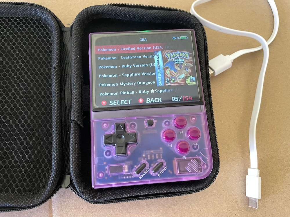 Miyoo Mini Plus with 128GB SD Card and Travel Case