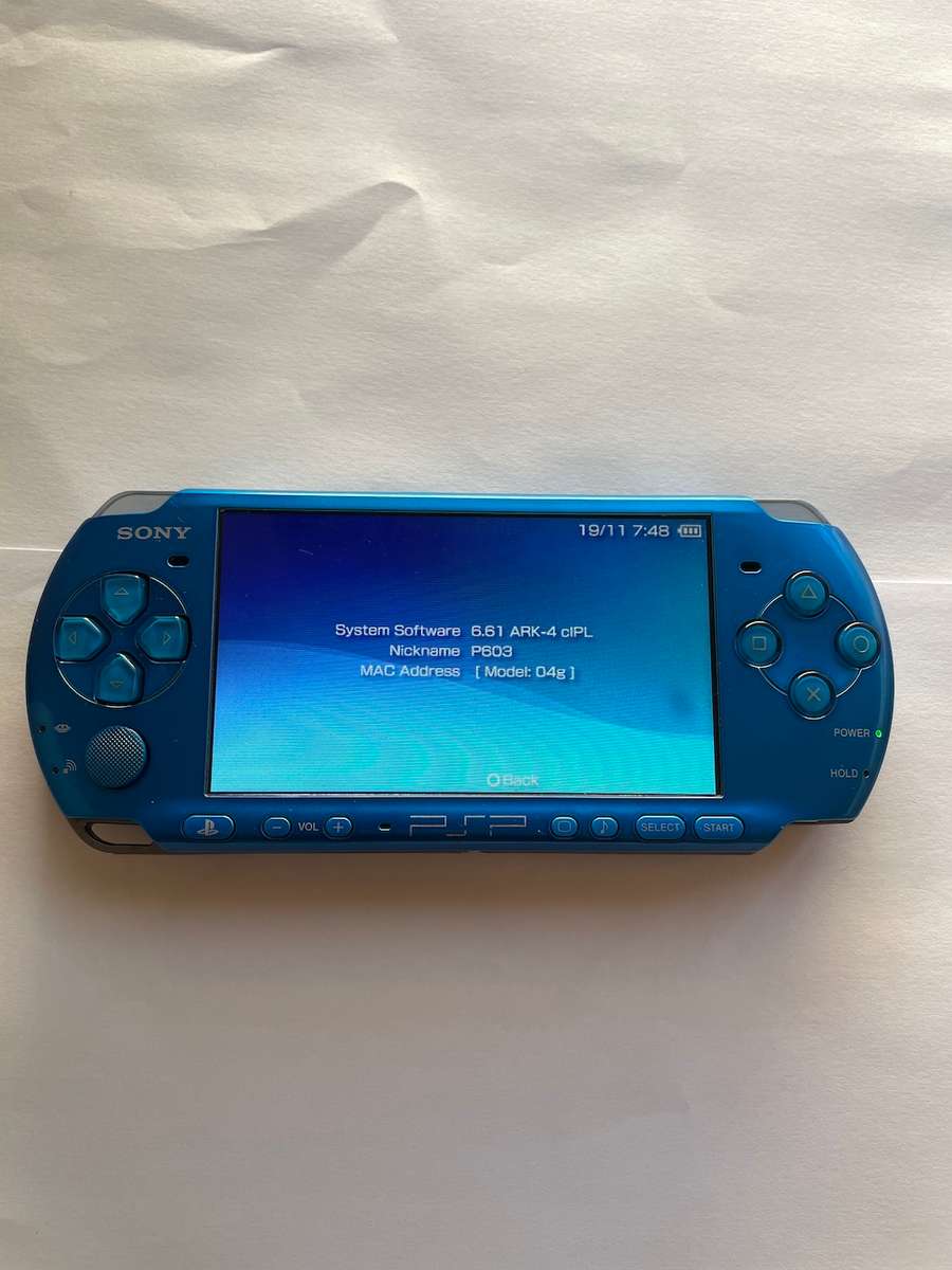 Sony PSP 3000 Blue with CFW and 64GB SD Card