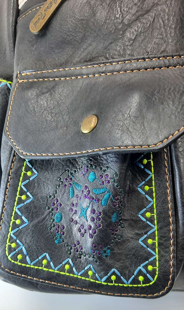 ##COTTON ROAD BACKPACK## SUPER NICE### IN BLACK/CREAM