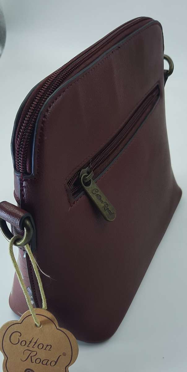 COTTON ROAD SHOULDER SLING BAG!! RED WITH FLOWER DESIGN!!@@ A GREAT BAG@@