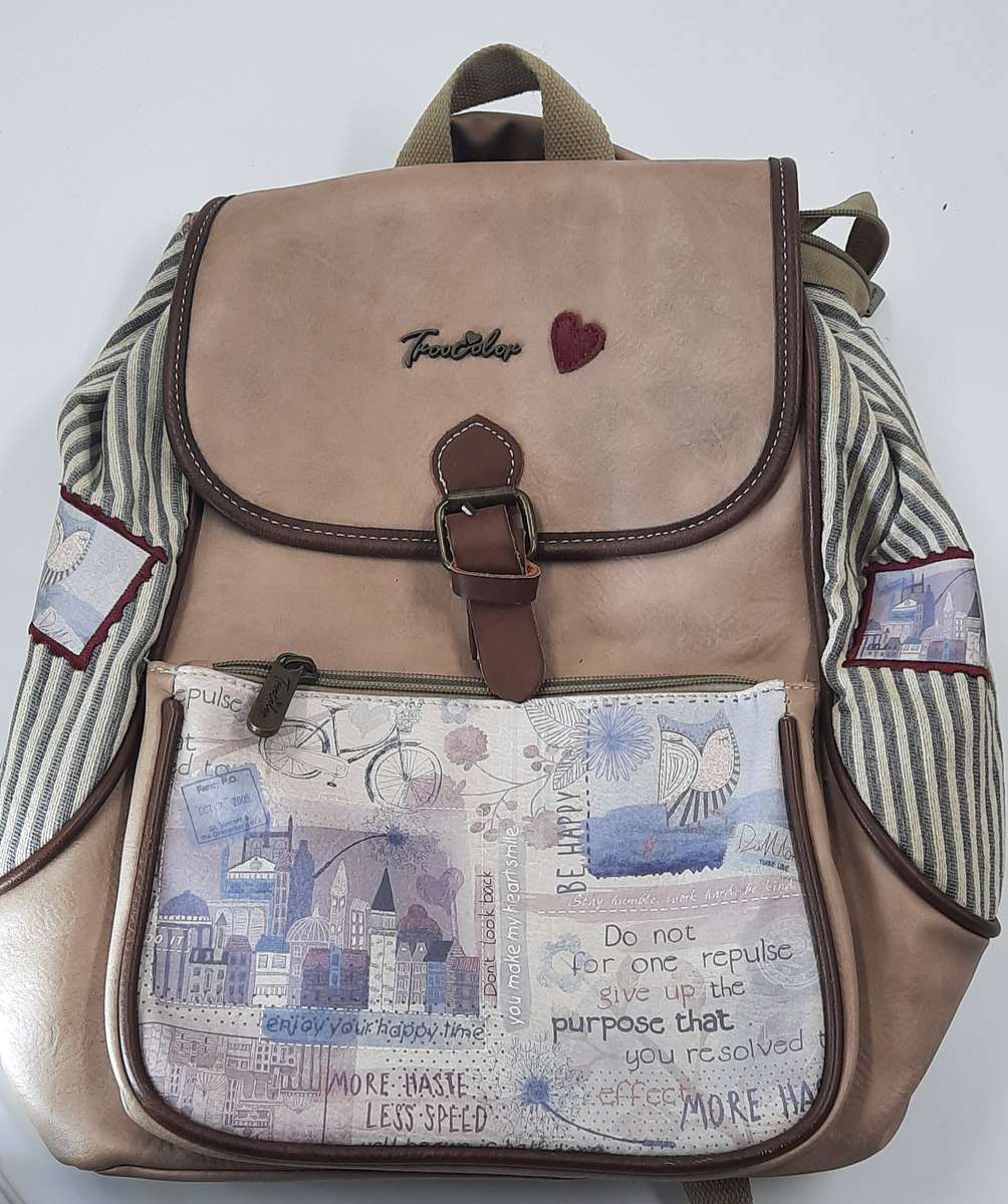 Backpack in dusty pink or light beige! TROOCOLOR(COTTON ROAD)Awesome bag!