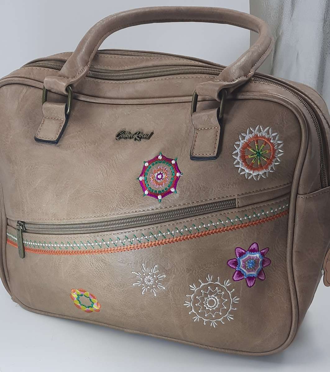 Large Cotton Road Ladies Bag in Beige - Premium Quality