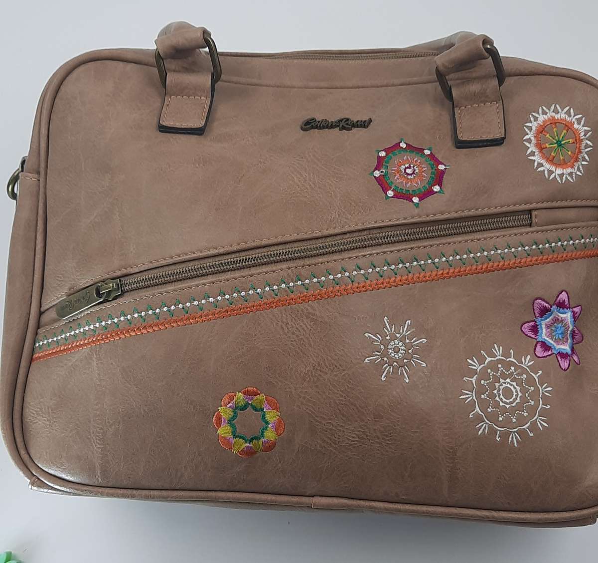 Large Cotton Road Ladies Bag in Beige - Premium Quality