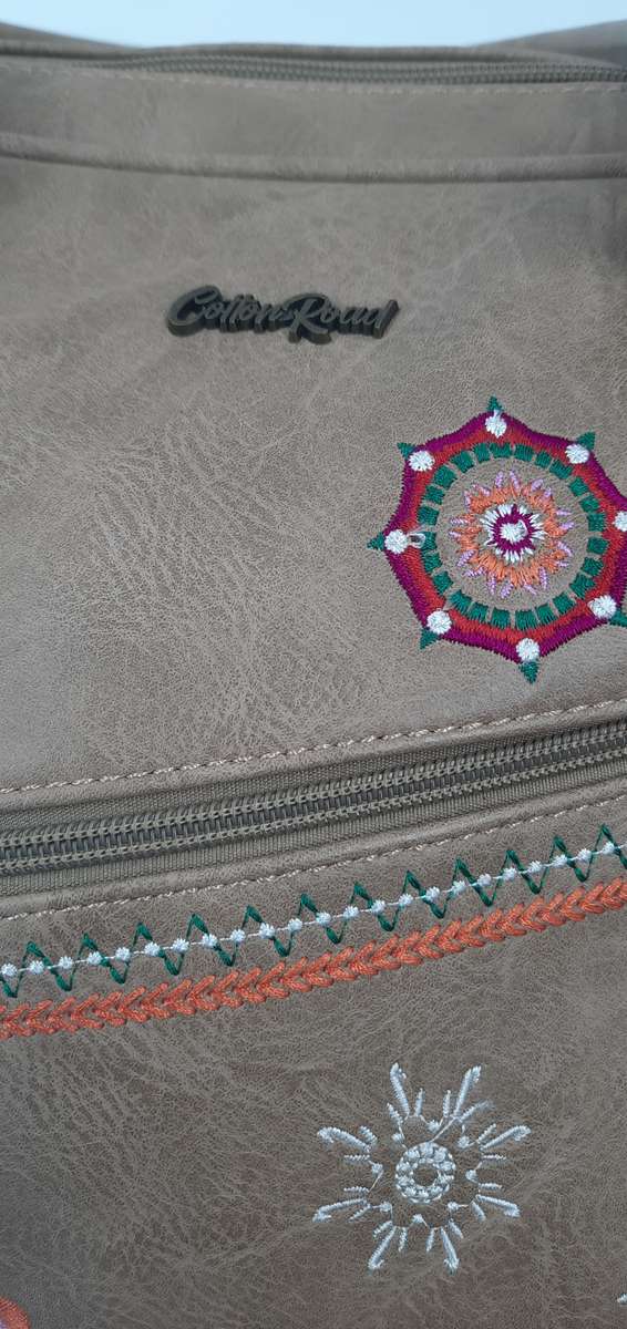 Large Cotton Road Ladies Bag in Beige - Premium Quality