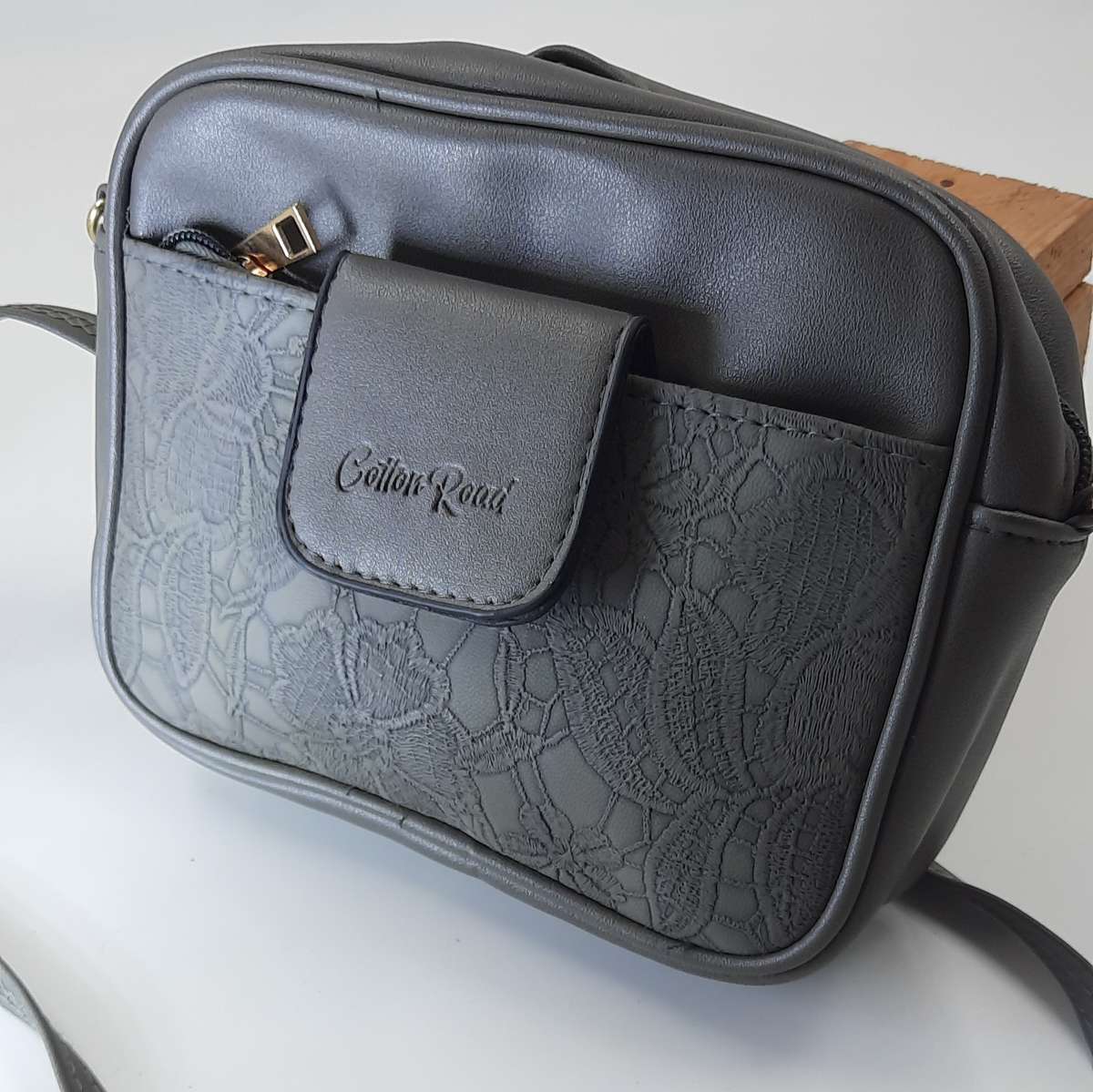 COTTON ROAD SLING BAG IN DARK GREY!! ##CUTE and STYLISH##