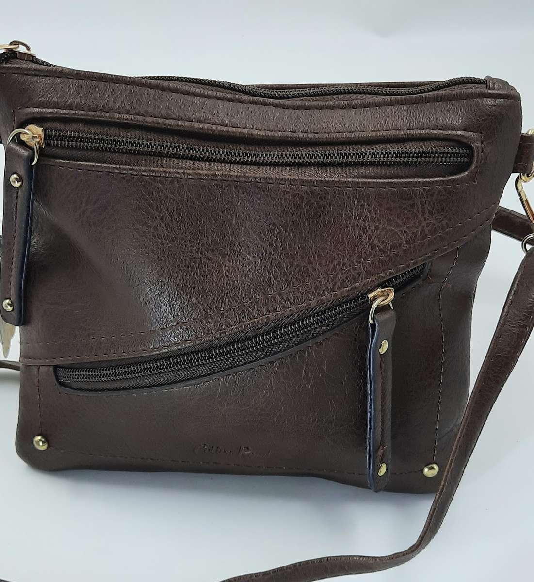 COTTON ROAD SLING BAG## DARK BROWN##NICE##