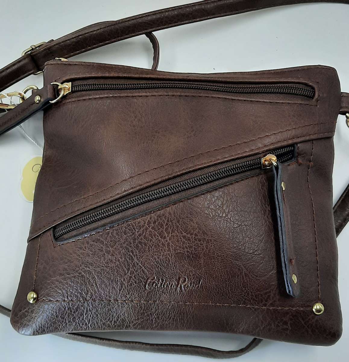 COTTON ROAD SLING BAG## DARK BROWN##NICE##
